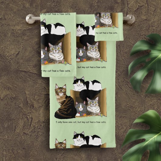 Meine Katze hat Katzen Badhandtuch Set