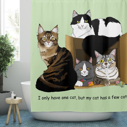 Meine Katze hat Katzen Duschvorhang