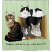 Meine Katze hat Katzen Duschvorhang (Vorderseite)