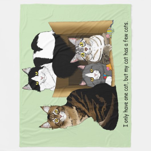 Meine Katze hat Katzen Fleecedecke (Vorderseite)
