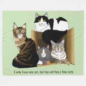 Meine Katze hat Katzen Fleecedecke (Vorderseite (Horizontal))