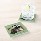 Meine Katze hat Katzen Glasuntersetzer (Schrägansicht)