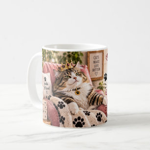 Meine Katze hat Personal Lustiger Katzenbecher Kaffeetasse