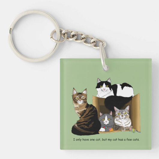 Meine Katze hat QR-Code der Katzen Schlüsselanhänger (Vorderseite)