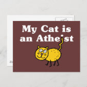 Meine Katze ist Atheist Postkarte (Vorne/Hinten)