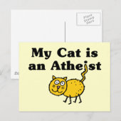 Meine Katze ist Atheist Postkarte (Vorne/Hinten)