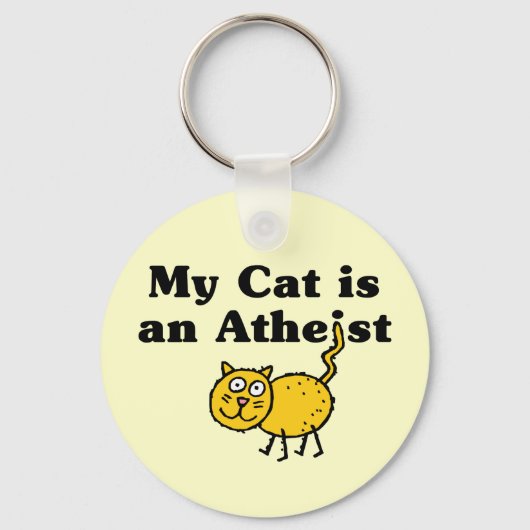 Meine Katze ist Atheist Schlüsselanhänger (Vorderseite)