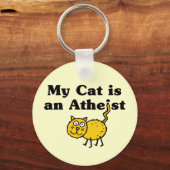 Meine Katze ist Atheist Schlüsselanhänger (Vorderseite)