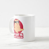 Meine Katze ist Cool als Me Funny Karate Kaffeetasse (Vorderseite Links)