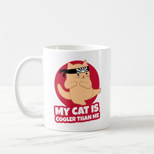 Meine Katze ist Cool als Me Funny Karate Kaffeetasse (Links)