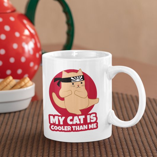 Meine Katze ist Cool als Me Funny Karate Kaffeetasse