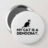 Meine Katze ist Demokrat Button (Vorne & Hinten)