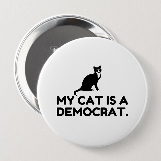 Meine Katze ist Demokrat Button (Vorne & Hinten)