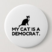 Meine Katze ist Demokrat Button (Vorderseite)