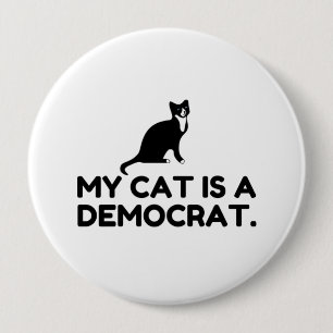 Meine Katze ist Demokrat Button