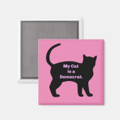 Meine Katze ist Demokrat Magnet (Vorderseite/Rückseite)