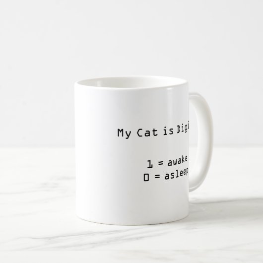 Meine Katze ist Digital-Tasse Kaffeetasse (VorderseiteRechts)