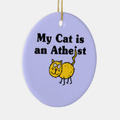 Meine Katze ist ein Atheist Keramikornament (Rechts)