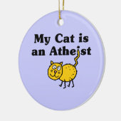 Meine Katze ist ein Atheist Keramikornament (Links)