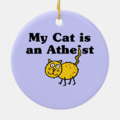 Meine Katze ist ein Atheist Keramikornament (Hinten)