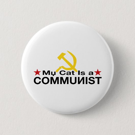 Meine Katze ist ein KOMMUNIST Button (Vorderseite)