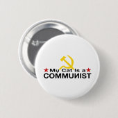Meine Katze ist ein KOMMUNIST Button (Vorne & Hinten)