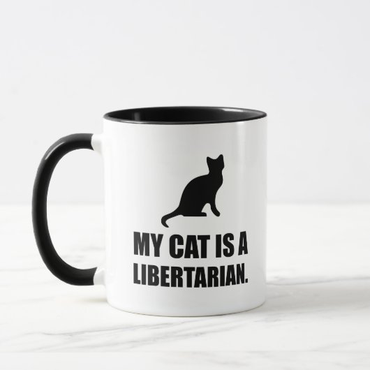 Meine Katze ist ein liberalistisches lustiges Tasse (Links)
