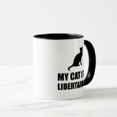 Meine Katze ist ein liberalistisches lustiges Tasse (VorderseiteRechts)