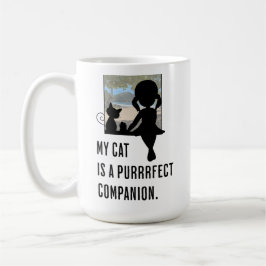 Meine Katze ist ein richtiger Begleiter. Cat Lover Kaffeetasse
