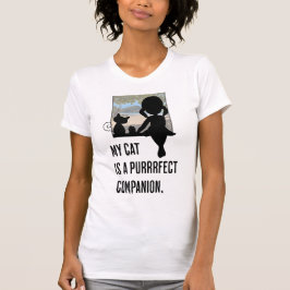 Meine Katze ist ein richtiger Begleiter. Cat Lover T-Shirt