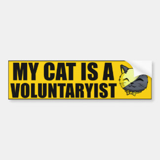 Meine Katze ist ein Voluntaryist Autoaufkleber