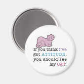 Meine Katze ist eine faule Katze Magnet (Vorderseite/Rückseite)