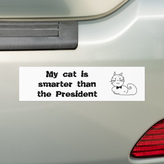 Meine Katze ist intelligenter als der Präsident Autoaufkleber (Auf Auto)