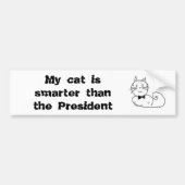 Meine Katze ist intelligenter als der Präsident Autoaufkleber (Vorne)