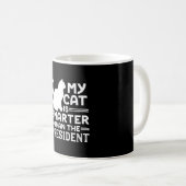 Meine Katze ist klüger als der Präsident Kaffeetasse (VorderseiteRechts)