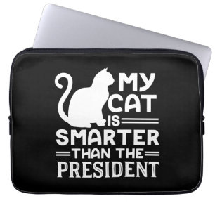 Meine Katze ist klüger als der Präsident Laptopschutzhülle