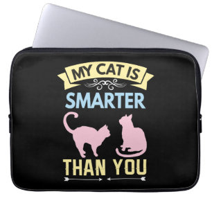 Meine Katze ist klüger als du Laptopschutzhülle