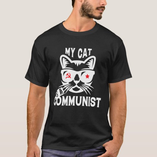 Meine Katze ist Kommunistin T-Shirt (Vorderseite)