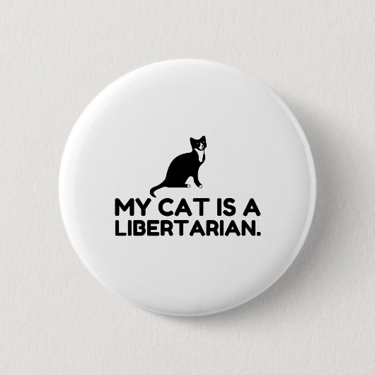 Meine Katze ist Libertarierin Button (Vorderseite)