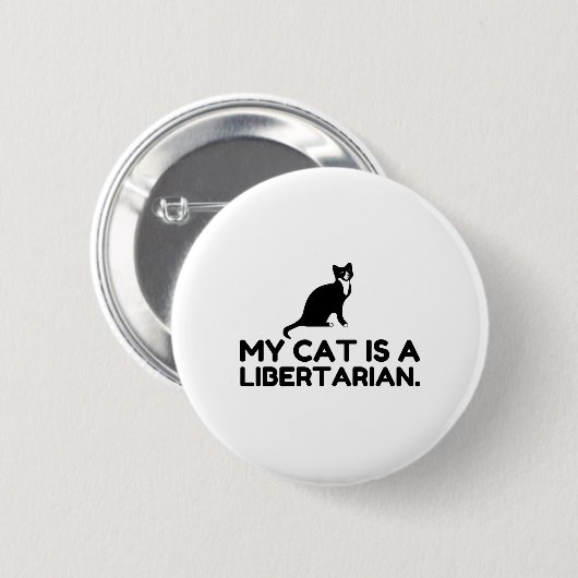 Meine Katze ist Libertarierin Button (Vorne & Hinten)
