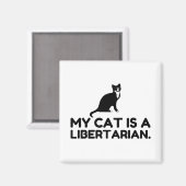 Meine Katze ist Libertarierin Magnet (Vorderseite/Rückseite)