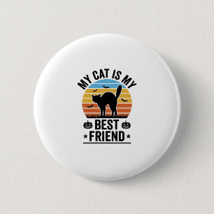 Meine Katze ist mein bester Freund Vintage-Katze-S Button