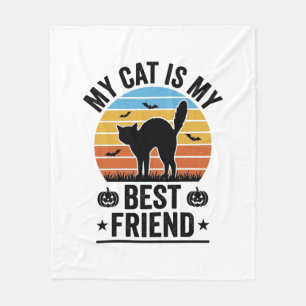 Meine Katze ist mein bester Freund Vintage-Katze-S Fleecedecke