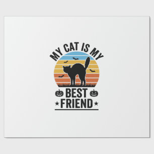 Meine Katze ist mein bester Freund Vintage-Katze-S Geschenkpapier