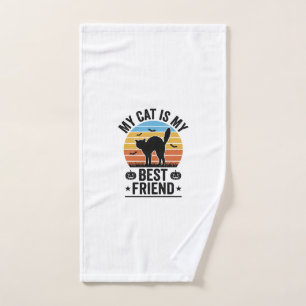 Meine Katze ist mein bester Freund Vintage-Katze-S Handtuch