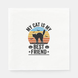 Meine Katze ist mein bester Freund Vintage-Katze-S Serviette