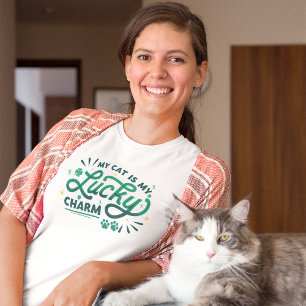 Meine Katze ist mein Glücksbringer St Patrick's Da T-Shirt