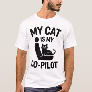 Meine Katze ist mein Kopilot - Lustige Herren T-Shirt