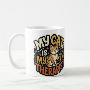 Meine Katze ist mein Therapeut Lustiges Katzenlieb Kaffeetasse