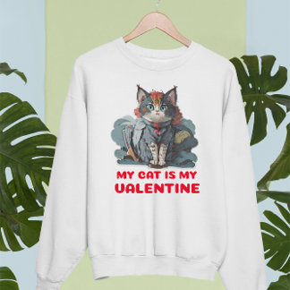 MEINE KATZE IST MEIN VALENTINE. ANTIVALENTIN T-Shirt